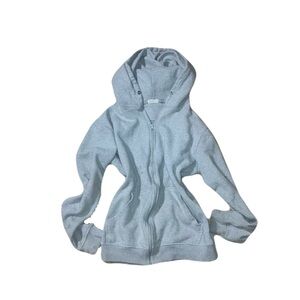 Cupid Women's Light Gray Zip-Up Hoodie